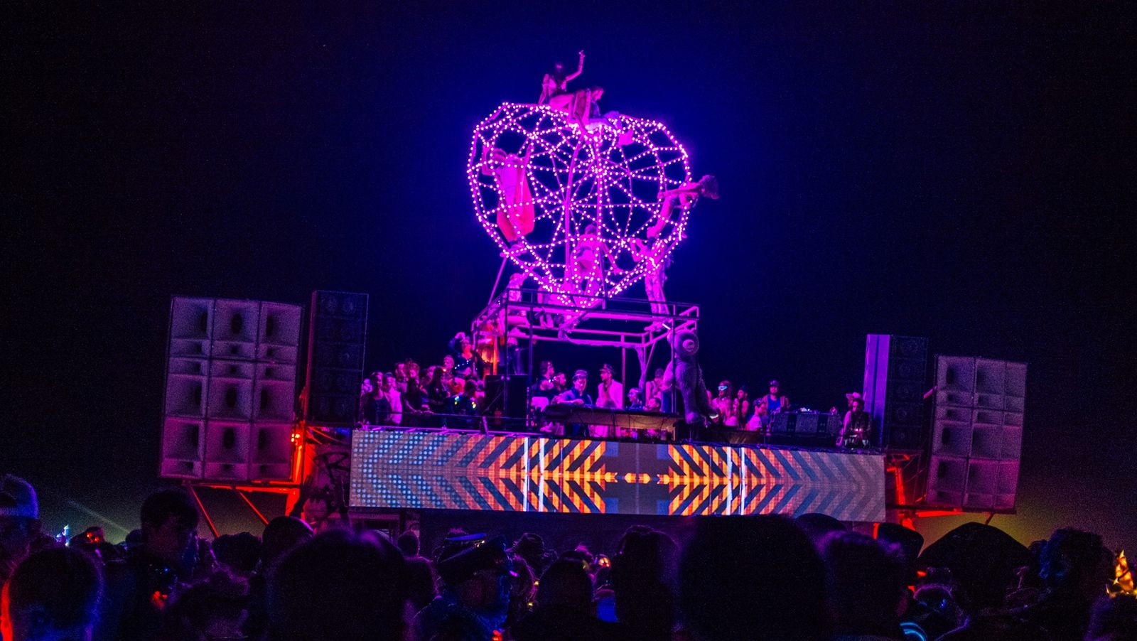 Vj BunBun visuals at Robot Heart, Burning Man